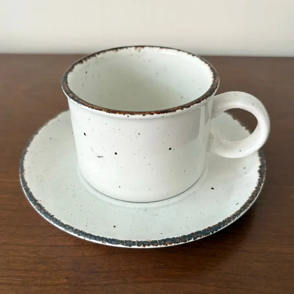 Stonehenge Midwinter Creation Vintage Flat Cup & Saucer 4 Sets